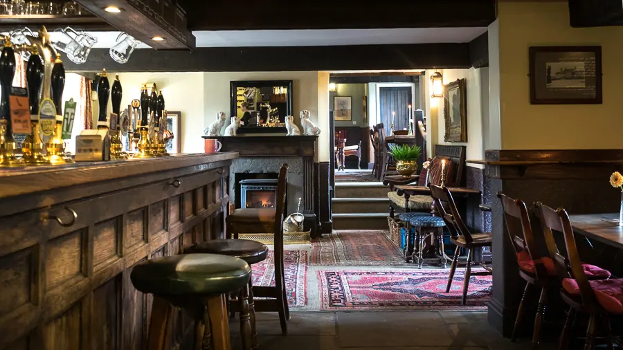 The bar at The Eagle and Child